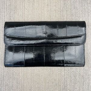 Elegant Black Leather Clutch